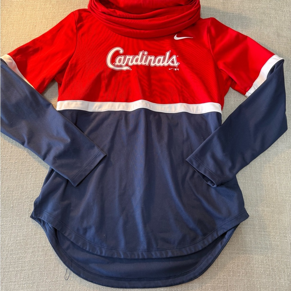Nike Cardinals Red, Navy & White Hooded Long-Sleeve Top